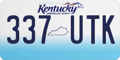 KY license plate 337UTK
