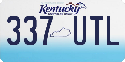 KY license plate 337UTL