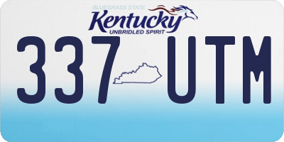 KY license plate 337UTM