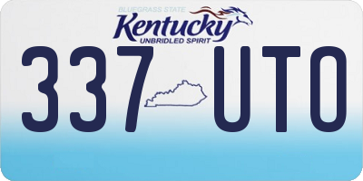 KY license plate 337UTO