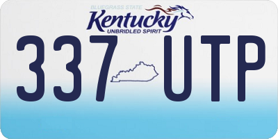 KY license plate 337UTP