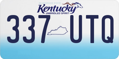 KY license plate 337UTQ