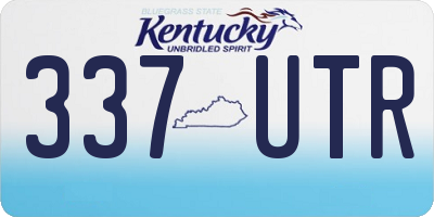 KY license plate 337UTR