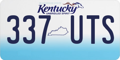 KY license plate 337UTS