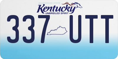 KY license plate 337UTT