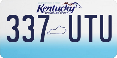 KY license plate 337UTU