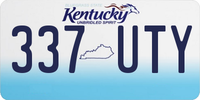 KY license plate 337UTY