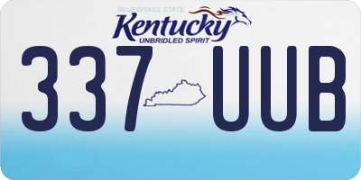 KY license plate 337UUB