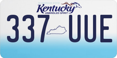 KY license plate 337UUE