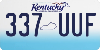 KY license plate 337UUF