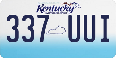 KY license plate 337UUI