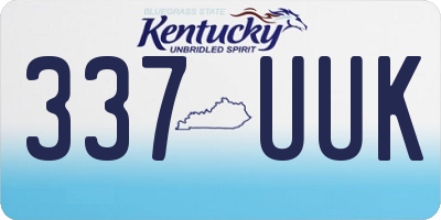KY license plate 337UUK