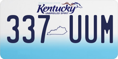 KY license plate 337UUM