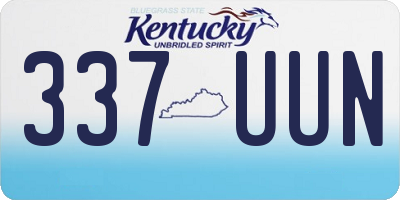 KY license plate 337UUN