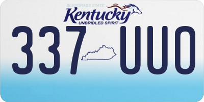 KY license plate 337UUO