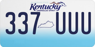 KY license plate 337UUU