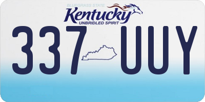 KY license plate 337UUY