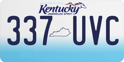 KY license plate 337UVC