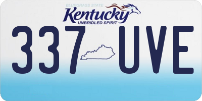 KY license plate 337UVE
