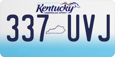 KY license plate 337UVJ
