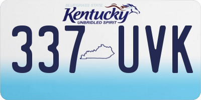 KY license plate 337UVK