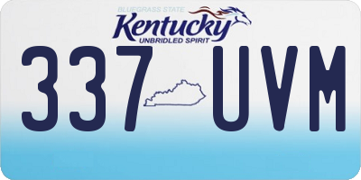 KY license plate 337UVM