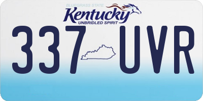 KY license plate 337UVR