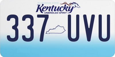 KY license plate 337UVU