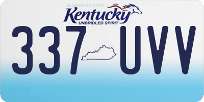 KY license plate 337UVV
