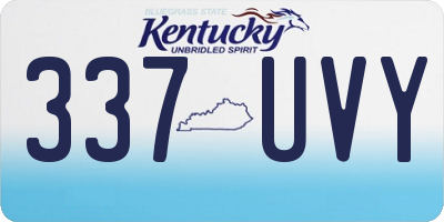 KY license plate 337UVY