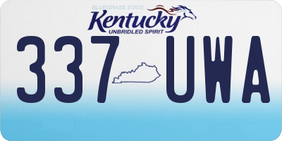 KY license plate 337UWA