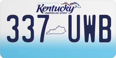 KY license plate 337UWB