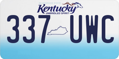 KY license plate 337UWC