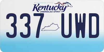 KY license plate 337UWD