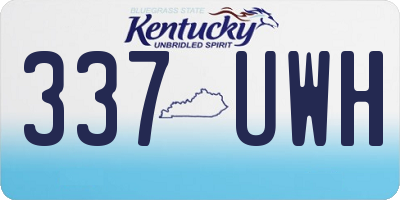 KY license plate 337UWH