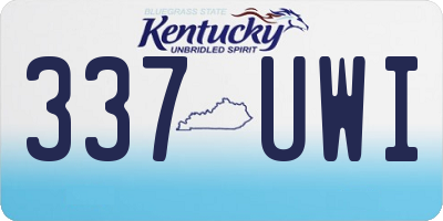 KY license plate 337UWI