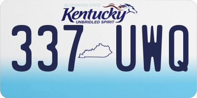 KY license plate 337UWQ