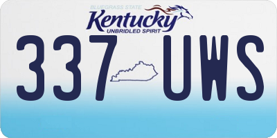 KY license plate 337UWS