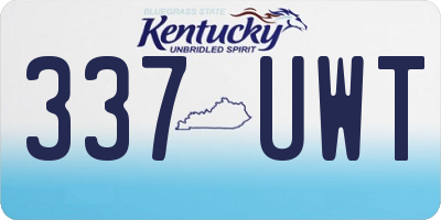 KY license plate 337UWT