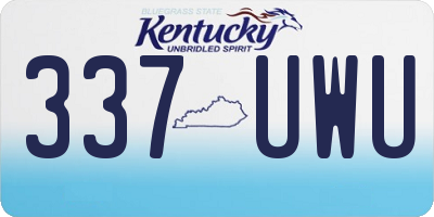 KY license plate 337UWU