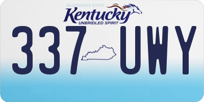 KY license plate 337UWY