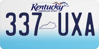 KY license plate 337UXA