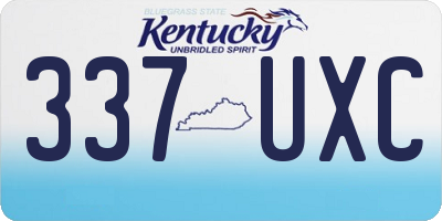 KY license plate 337UXC