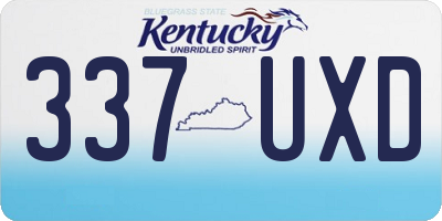 KY license plate 337UXD