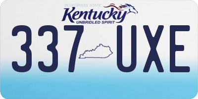 KY license plate 337UXE