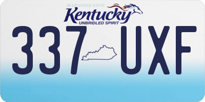 KY license plate 337UXF