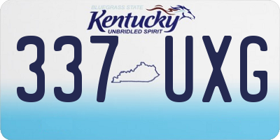 KY license plate 337UXG