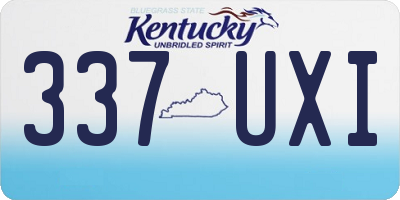 KY license plate 337UXI