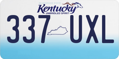 KY license plate 337UXL