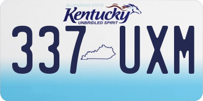 KY license plate 337UXM